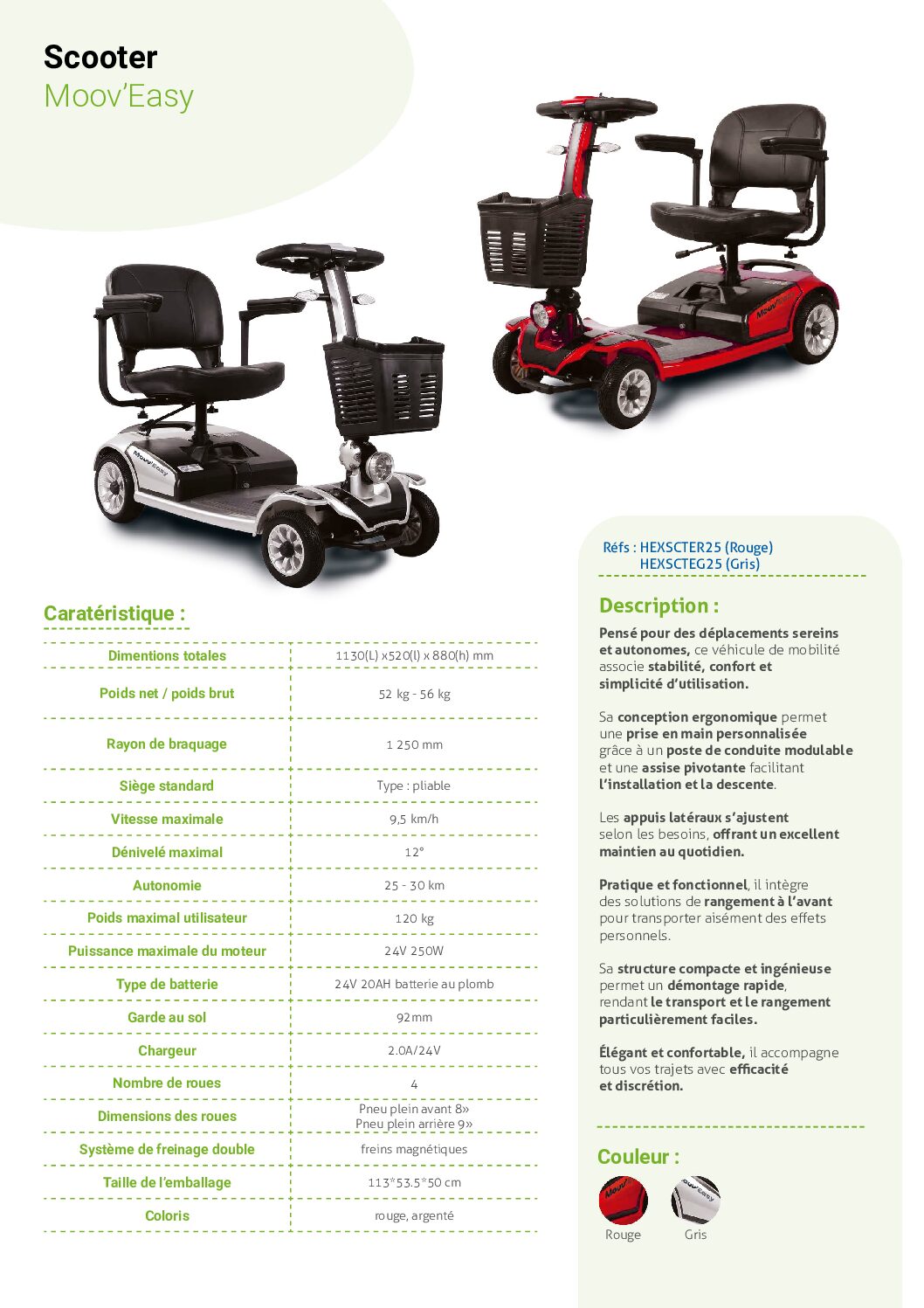 Scooter 4 roues MOOV’EASY HEXSCTEG25 – Image 2