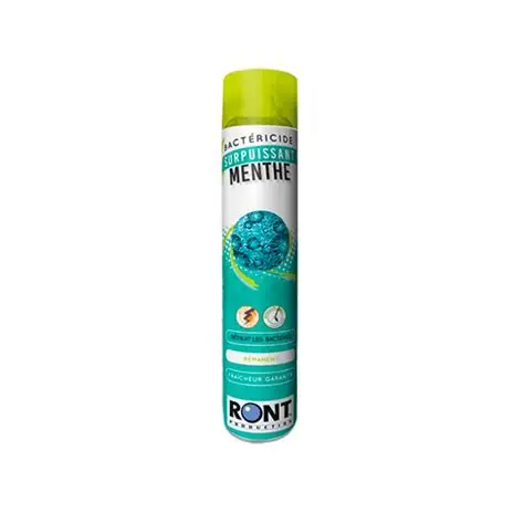 Spray bactéricide atmosphère menthe 750 ml – Réf. 9040, désinfectant professionnel pour assainir l’air avec parfum mentholé.
