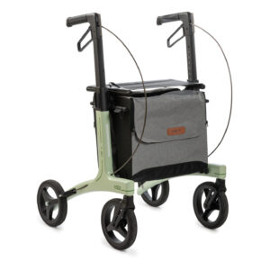👉 Rollator Rollz Air MOBIO en carbone ultraléger, déambulateur pliable avec siège et dossier ergonomique