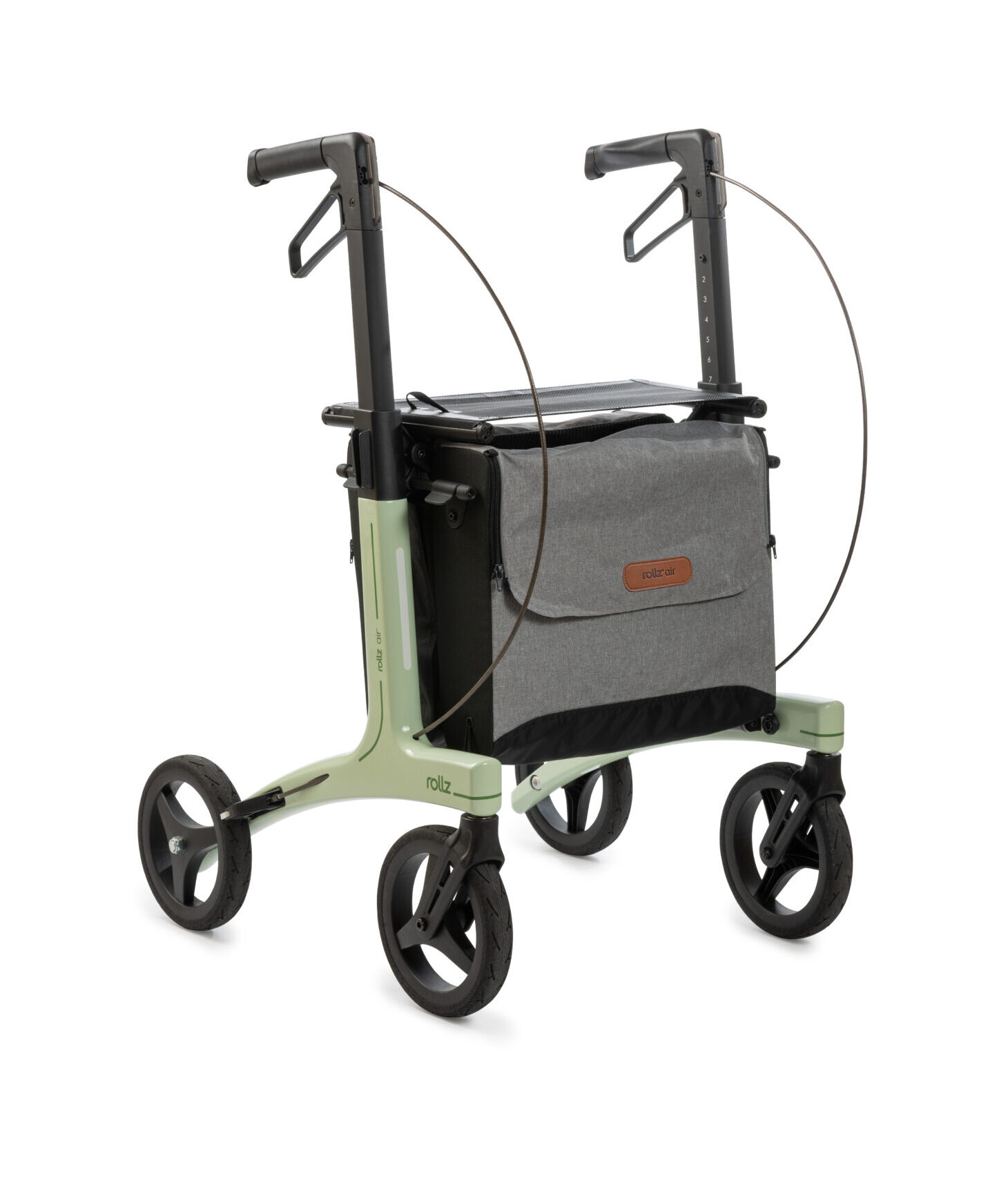 👉 Rollator Rollz Air MOBIO en carbone ultraléger, déambulateur pliable avec siège et dossier ergonomique